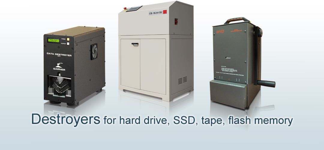 Data Destroyers EU, Data destruction equipment for destroying data carriers