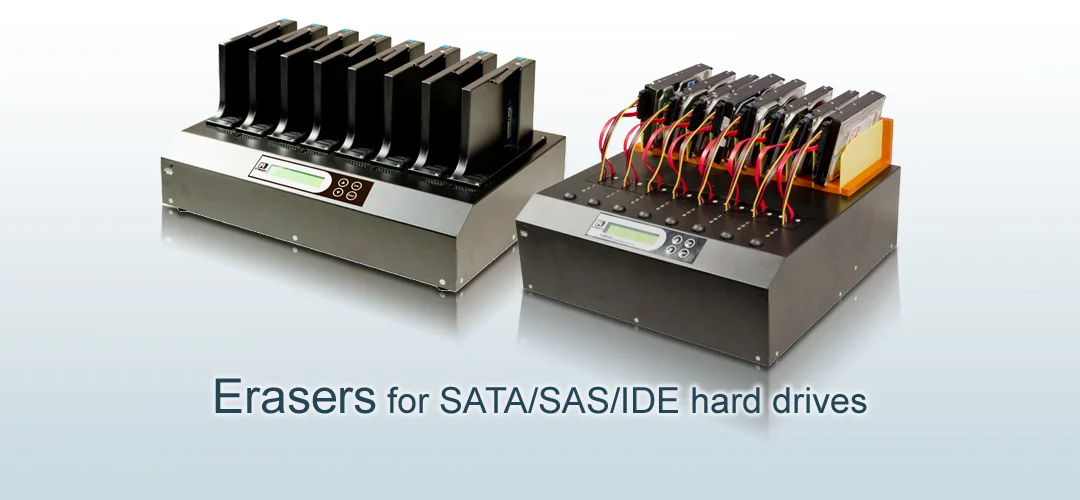 Erasers for SATA SAS IDE hard disk drives